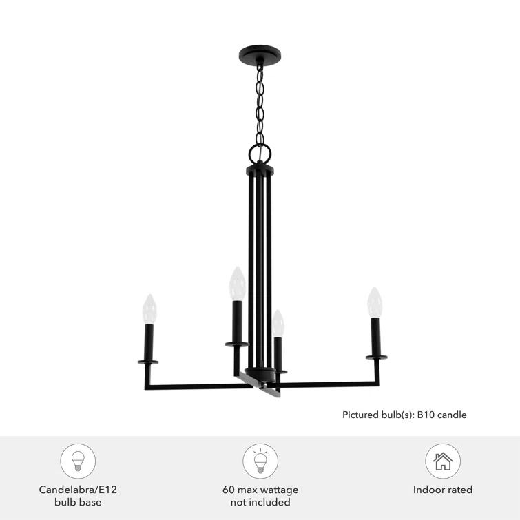 4 - Light Geometric Rectangle Chandelier