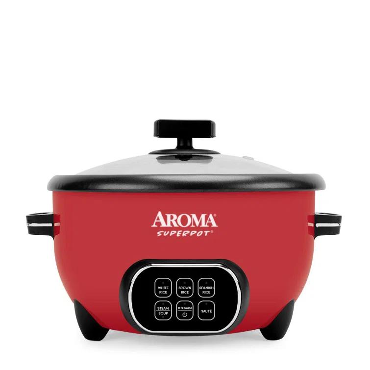 Aroma 10-Cup (Uncooked) / 20-Cup (Cooked) Super Pot Rice & Grain Cooker, Food Steamer & Multicooker