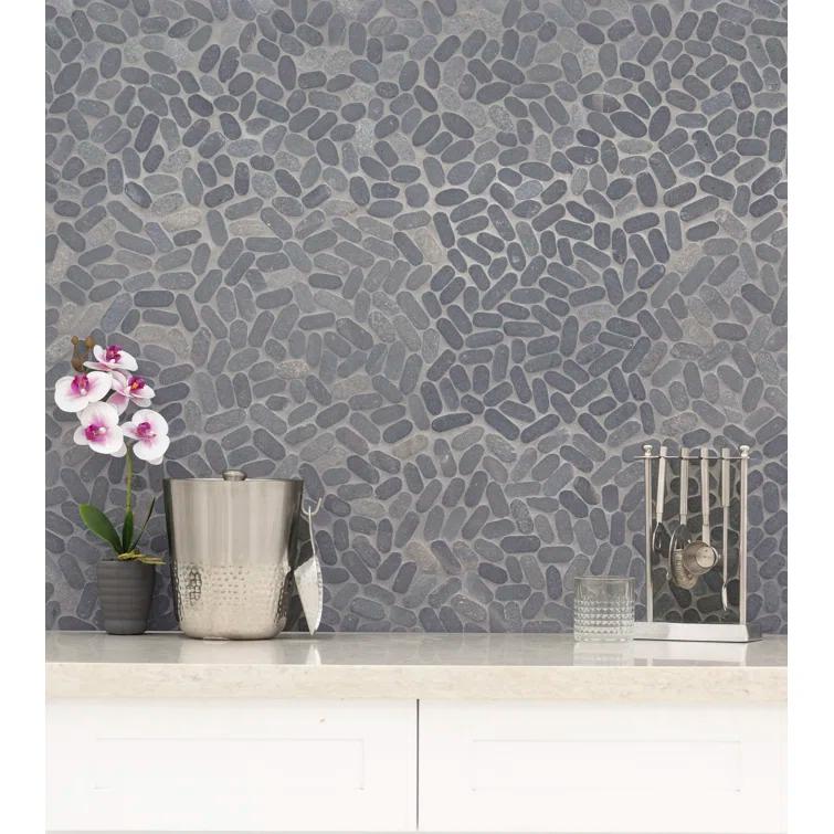 Ackland 12" x 12" Natural Stone Pebbles/Rocks Mosaic Floor & Wall Tile