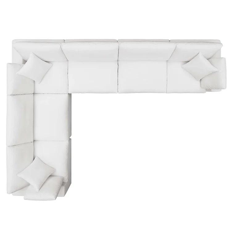 Modway Commix Down Filled Overstuffed 6 Piece Sectional Sofa Set