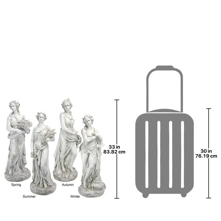 4 Piece Goddesses of the Four Seasons Statue Set