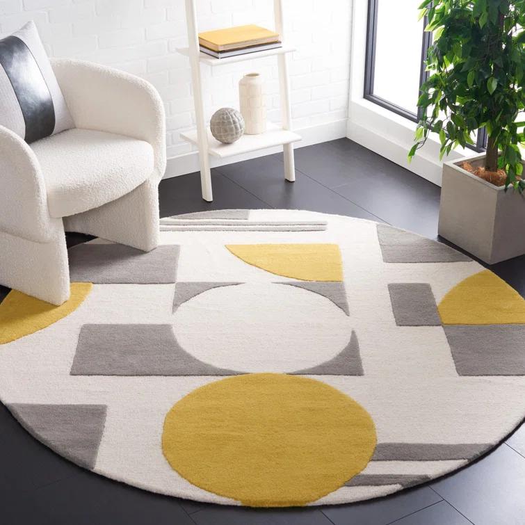 Rodeo Drive RD856 Hand Tufted Accent Rug - Grey/Gold - 2'x3' - Safavieh.