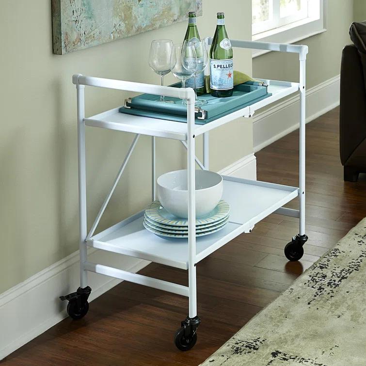 COSCO Indoor/Outdoor Folding Serving Cart with Wheels