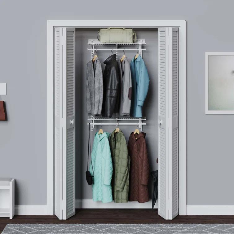 ShelfTrack 48" W - 72" W Closet System Starter Kit