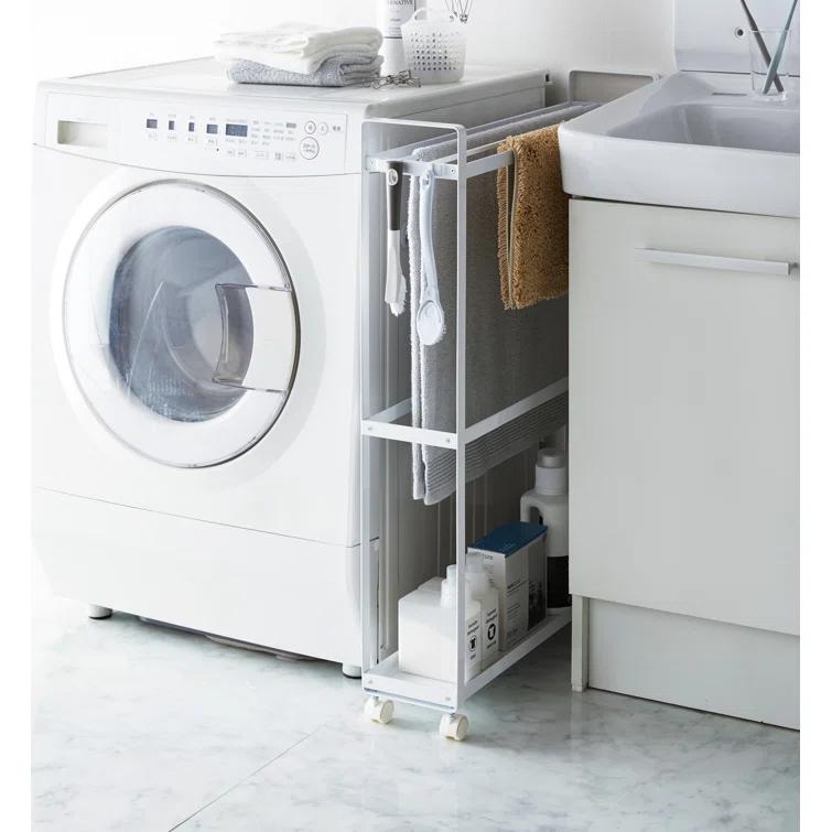 Yamazaki Home Tower Yamazaki Home Towel Rack And Bath Cart, Rolling Bathroom Storage Organizer 4292