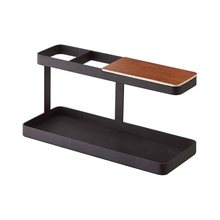 Yamazaki Home Countertop Spice Caddy, Storage And Organizer Rack, Steel, Anti-Slip Rubber Feet