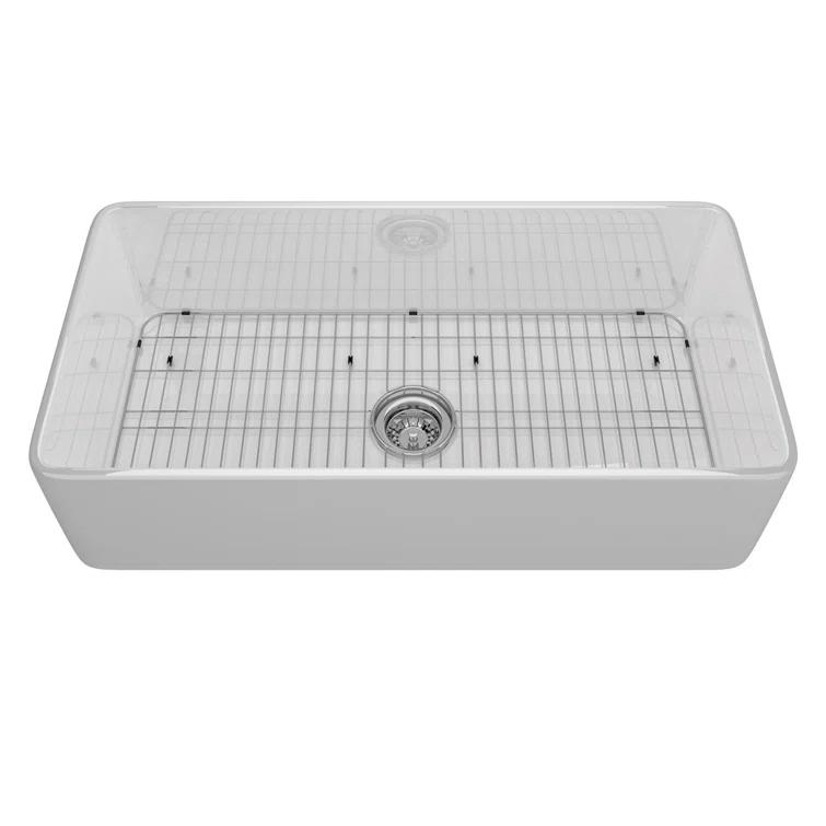 Farmhouse / Apron Single Bowl Fireclay Kitchen Sink