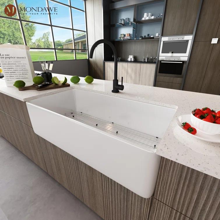 Farmhouse / Apron Single Bowl Fireclay Kitchen Sink