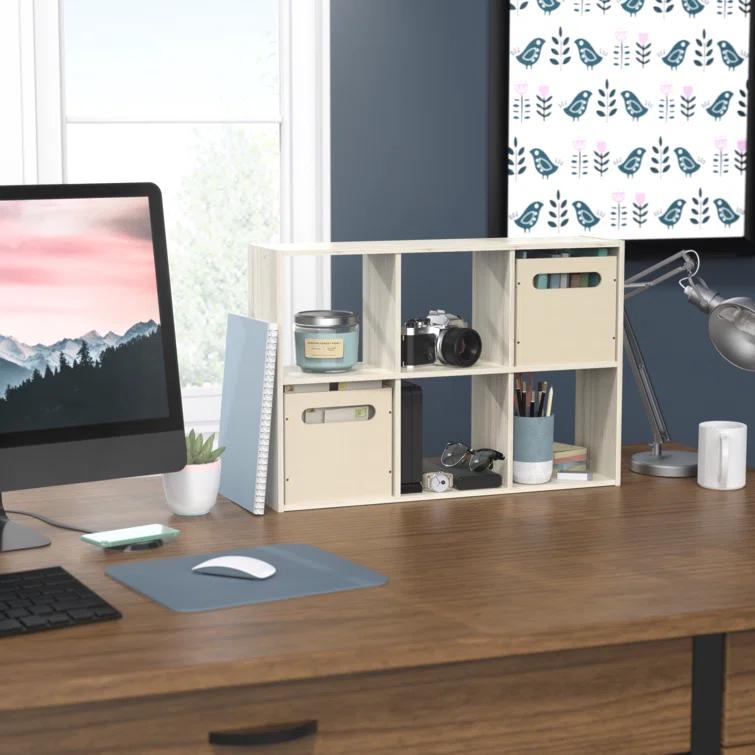 Mini 6-Cube Desktop or Wall Mount Organizer