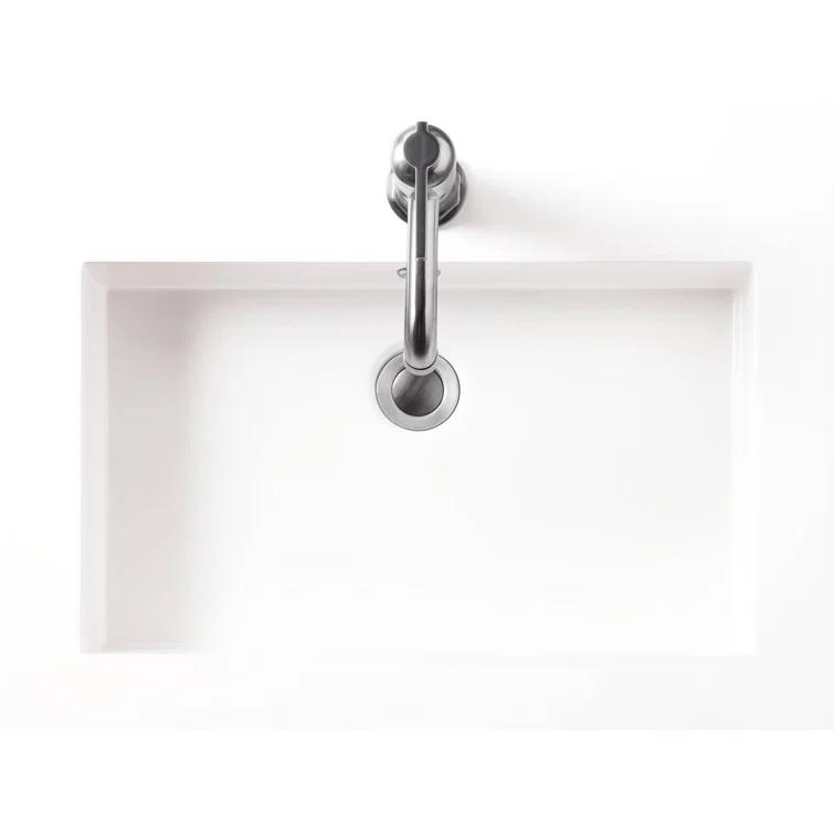 Ash Gray Engineered Wood Wall-Mount Vanity with Mineral Composite Top