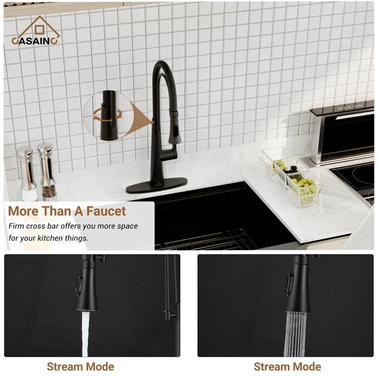 30" L x 22" W Apron Farmhouse Kitchen Sink with Faucet Included
