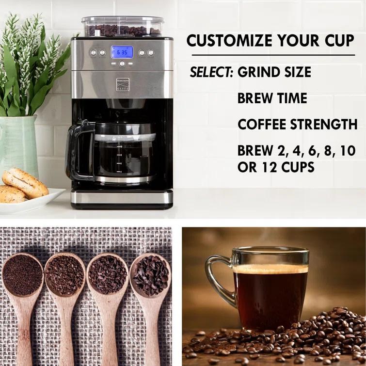 Kenmore Elite 12 Cup Programmable Grind And Brew Coffee Maker