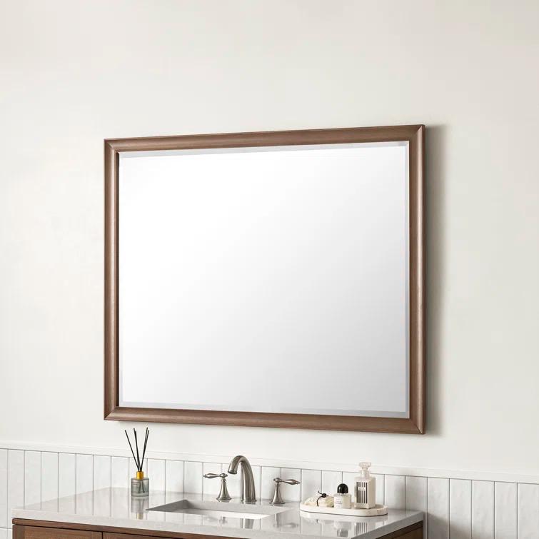 Glenbrooke Solid Wood Flat Wall Mirror