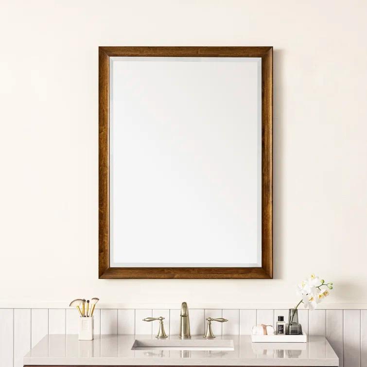 Glenbrooke Solid Wood Flat Wall Mirror
