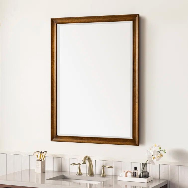 Glenbrooke Solid Wood Flat Wall Mirror