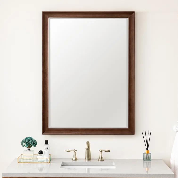 Glenbrooke Solid Wood Flat Wall Mirror