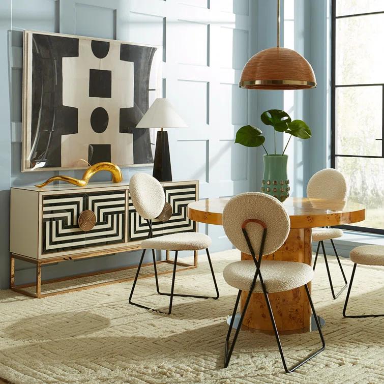 Jonathan Adler Bond Extendable Solid Wood Top Dining Table