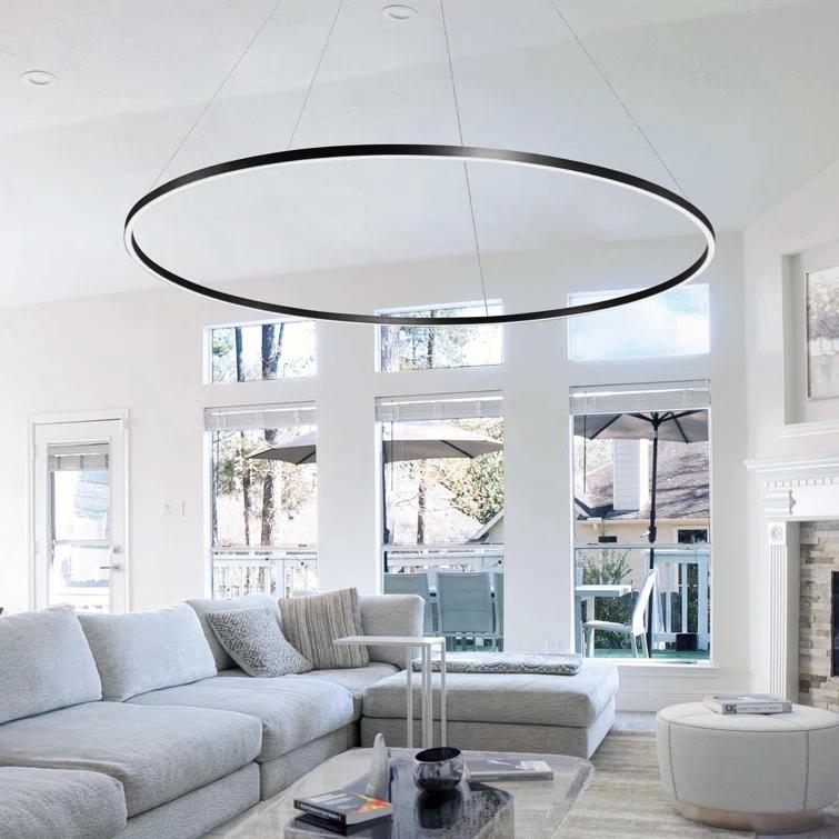 Tania 100-277V ETL Certified Integrated LED Height Adjustable Ring Chandelier