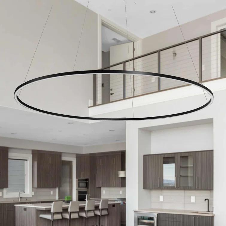 Tania 100-277V ETL Certified Integrated LED Height Adjustable Ring Chandelier