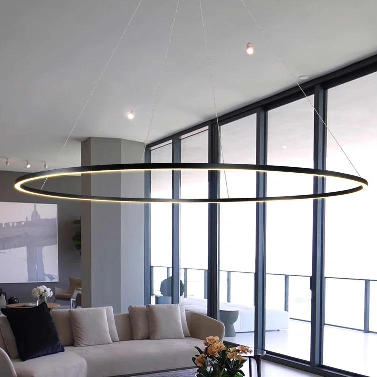 Tania 100-277V ETL Certified Integrated LED Height Adjustable Ring Chandelier