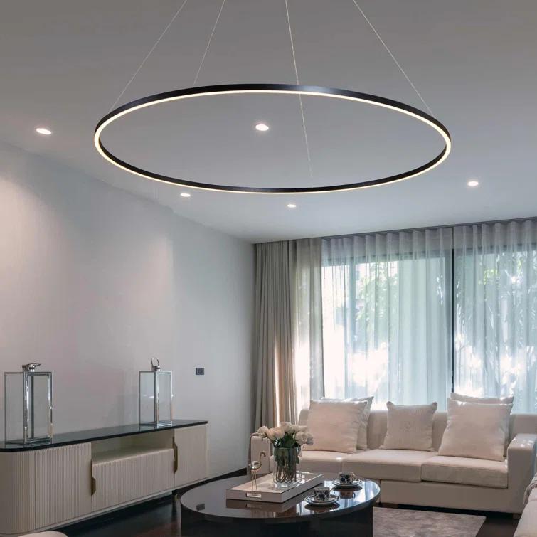 Tania 100-277V ETL Certified Integrated LED Height Adjustable Ring Chandelier