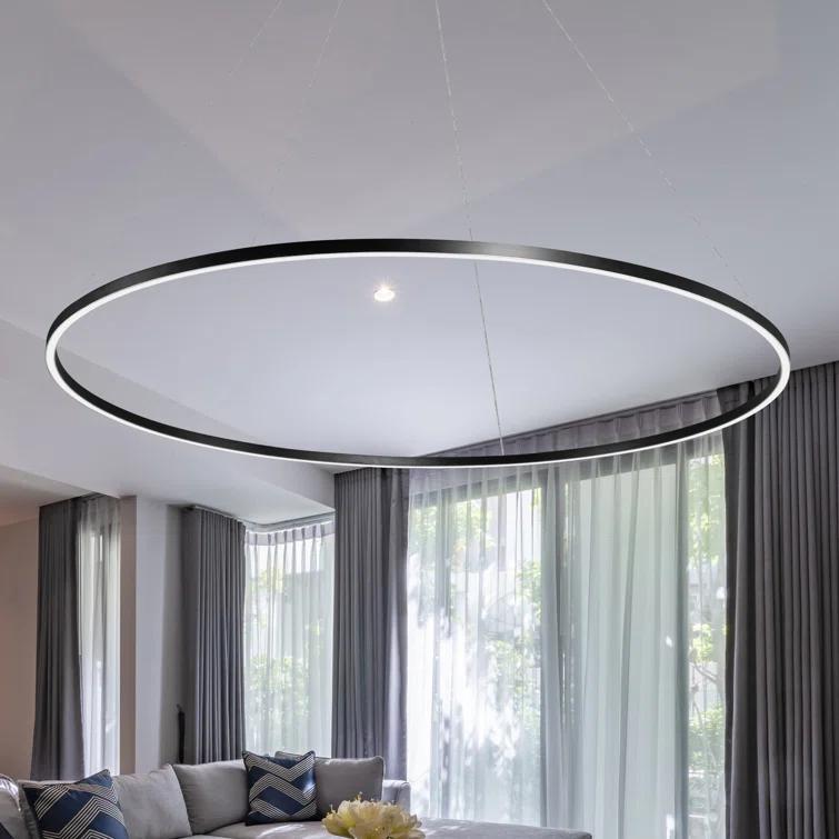 Tania 100-277V ETL Certified Integrated LED Height Adjustable Ring Chandelier