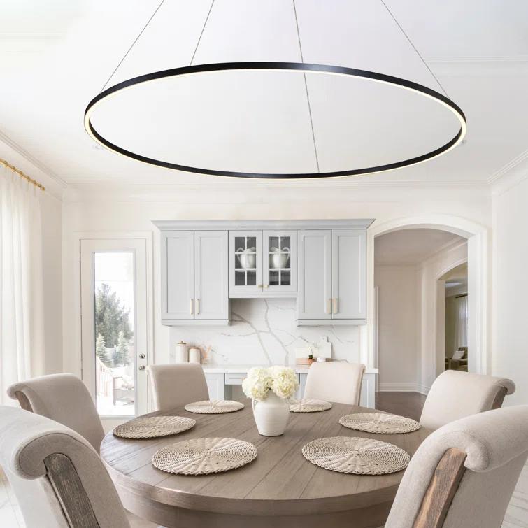 Tania 100-277V ETL Certified Integrated LED Height Adjustable Ring Chandelier