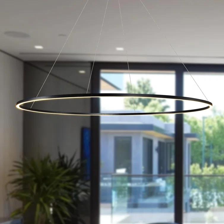 Tania 100-277V ETL Certified Integrated LED Height Adjustable Ring Chandelier