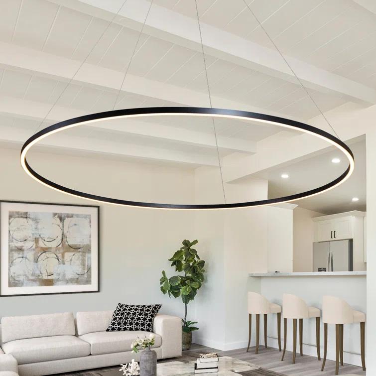 Tania 100-277V ETL Certified Integrated LED Height Adjustable Ring Chandelier