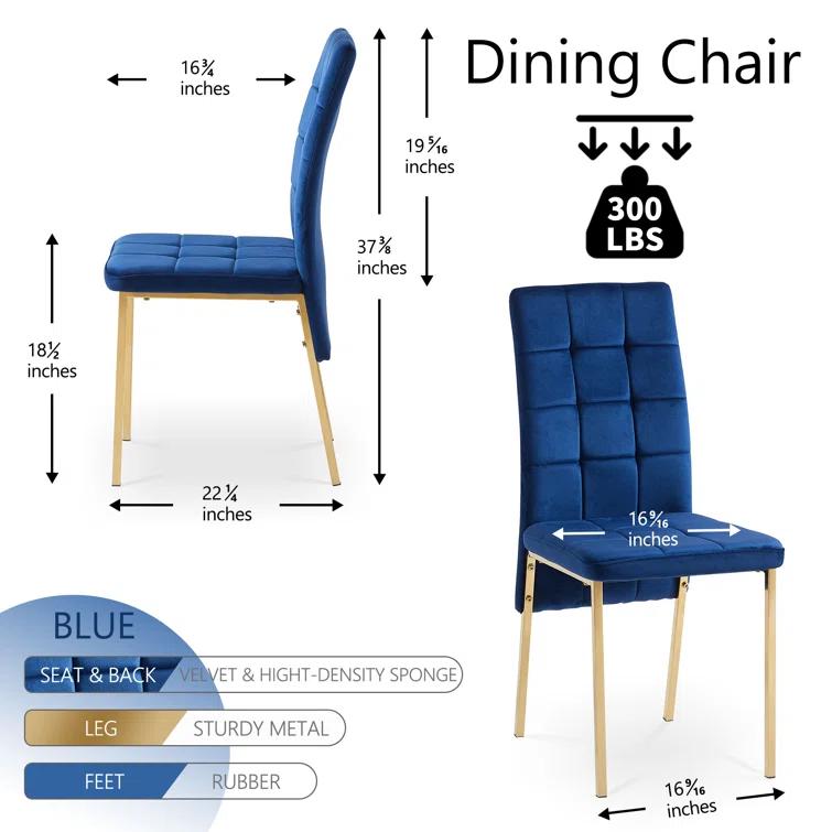Brooklyn Velvet High Back Side Chair