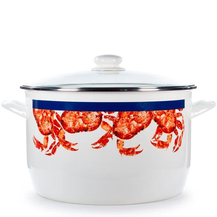 Golden Rabbit Golden Rabbit Crab House 18 Quarts Non-Stick Enamelware Stock Pot