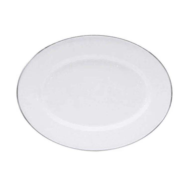 Enamelware - 12 x 16 Oval Platter (Solid White)
