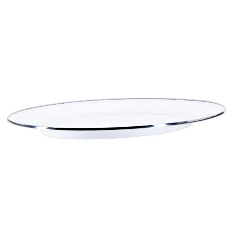 Enamelware - 12 x 16 Oval Platter (Solid White)