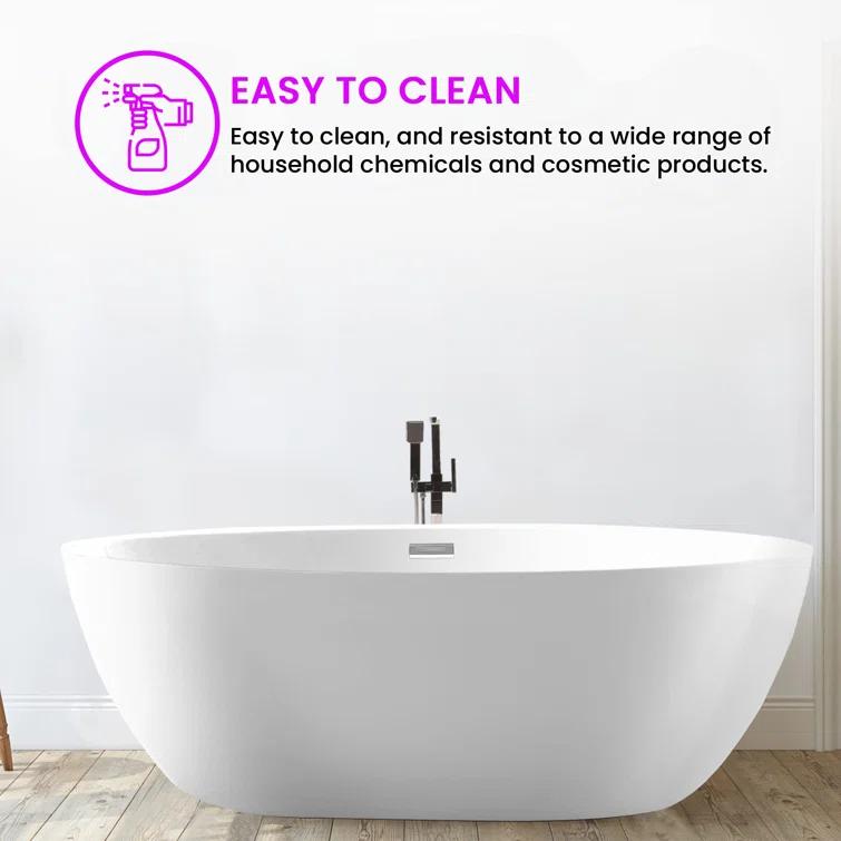 Freestanding Soaking Acrylic Bathtub
