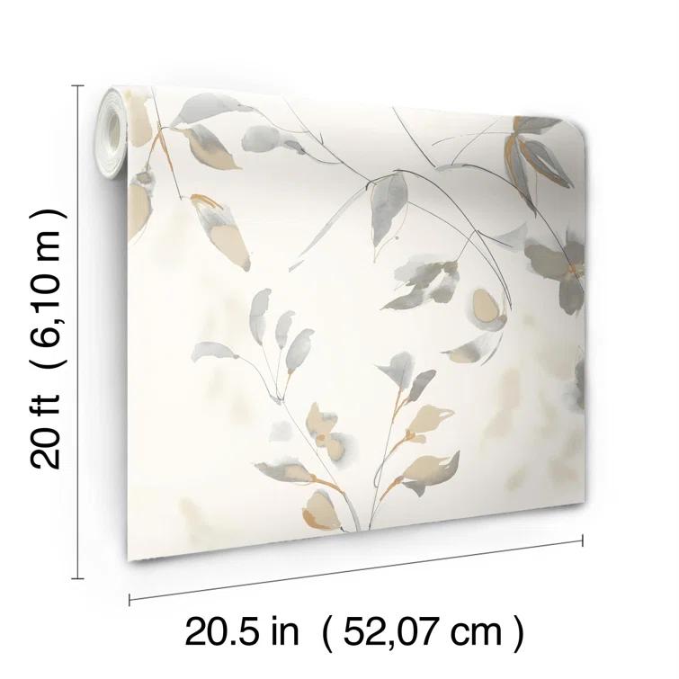 Linden Flower Premium Peel + Stick Wallpaper - Natural