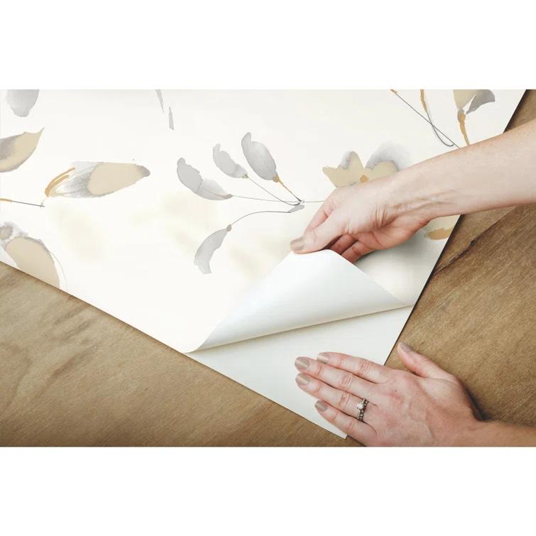 Linden Flower Premium Peel + Stick Wallpaper - Natural