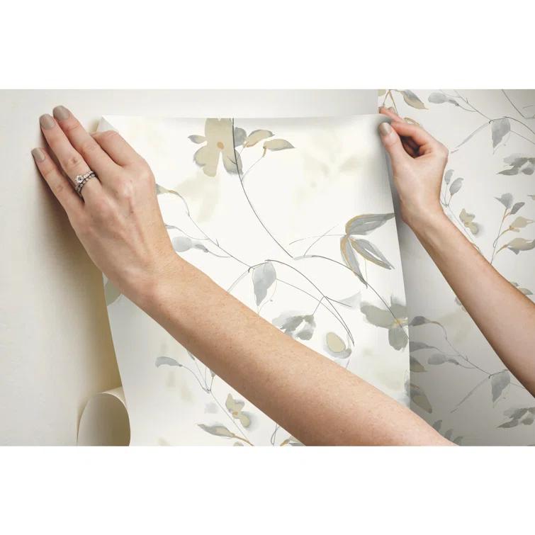 Linden Flower Premium Peel + Stick Wallpaper - Natural