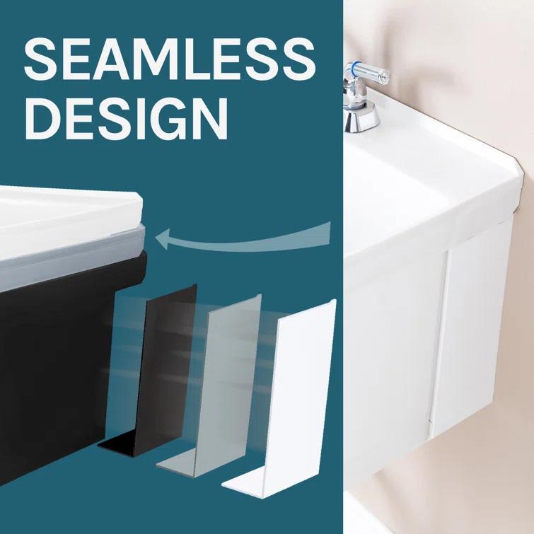 23" L x 24" W Wall Mount Laundry Sink with Faucet