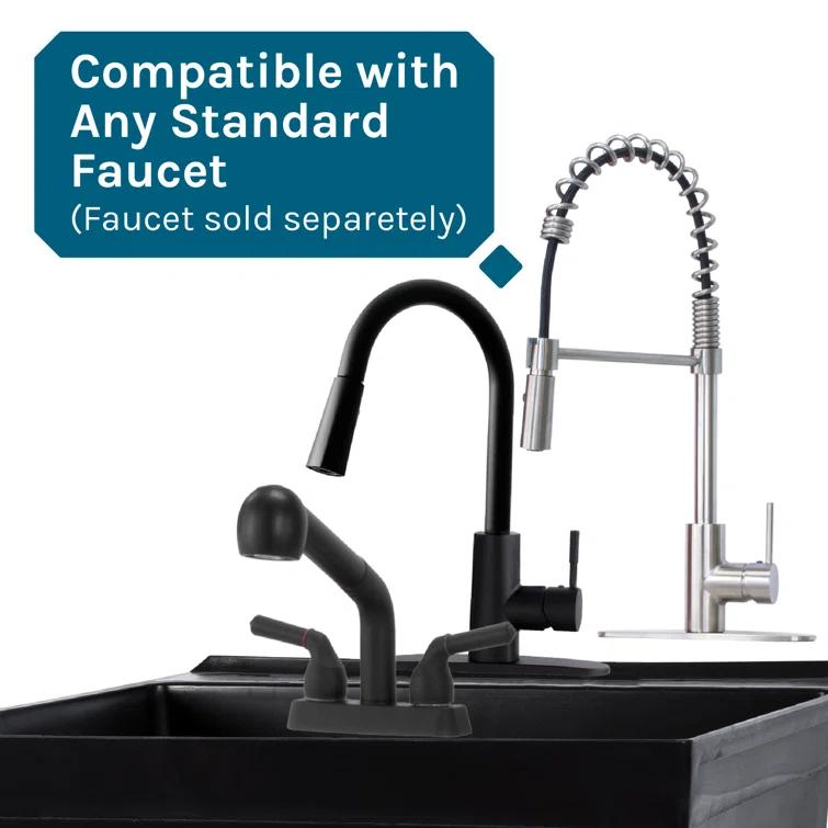 Utility-Sink 040 US3502BLK 23" L x 24" W Wall Mount Laundry Sink