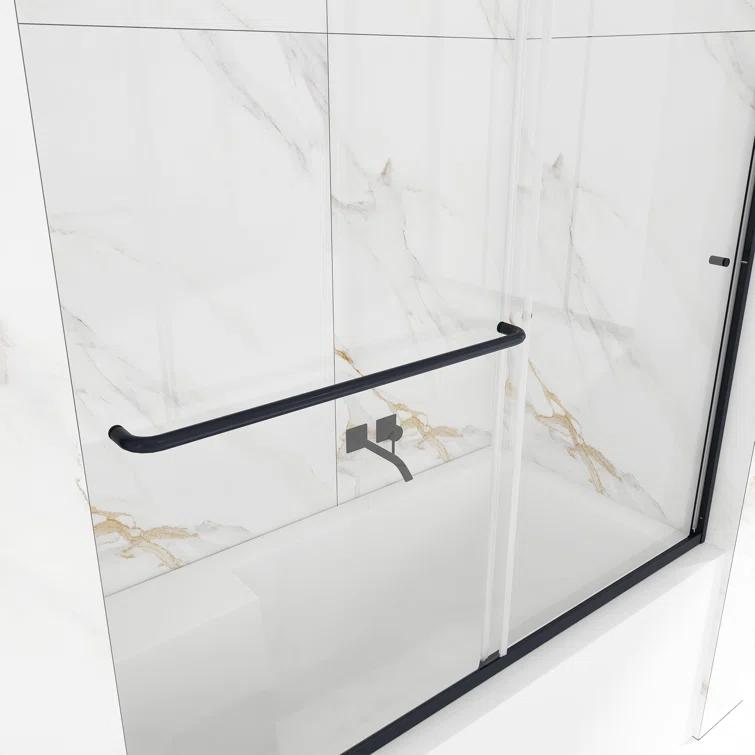 60" W x 58" H Double Sliding Framed Tub Door
