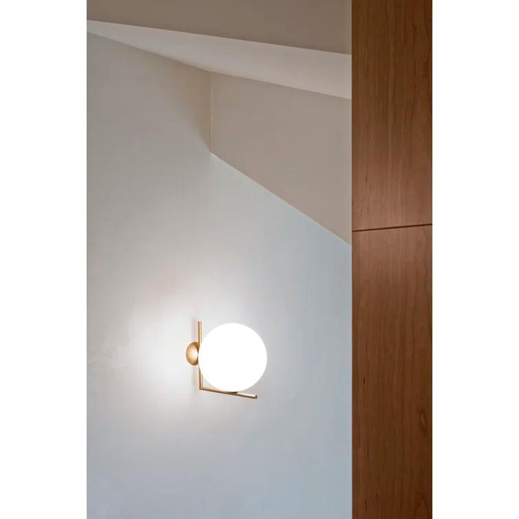 Large Brass Dimmable Direct Wired Sconce