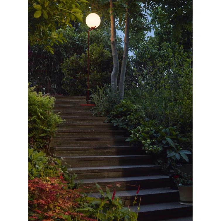 Elegance Unveiled 53" Black & Chrome Floor Lamp with Glass Globe