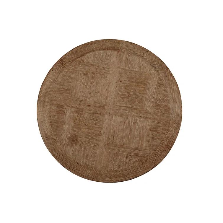 Parquet Round Reclaimed Wood Coffee Table (36")