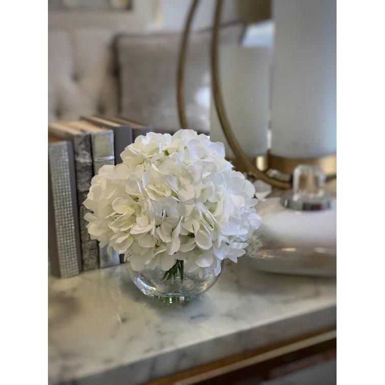 Creative Displays, Inc. Hydrangea In Glass Vase | Perigold