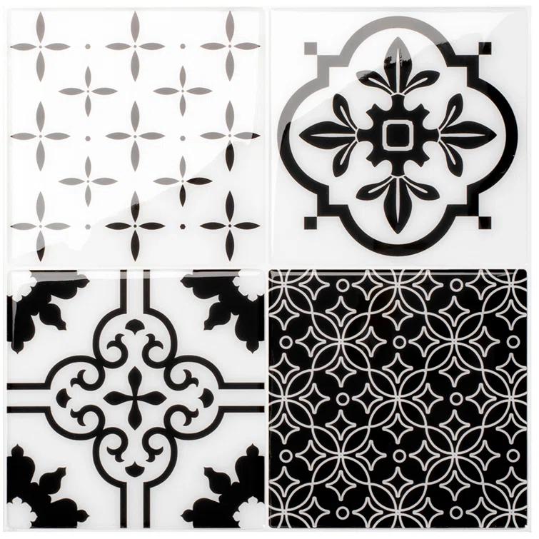 Peel and Stick Gel Backsplash Tile Vintage 9'' x 9''