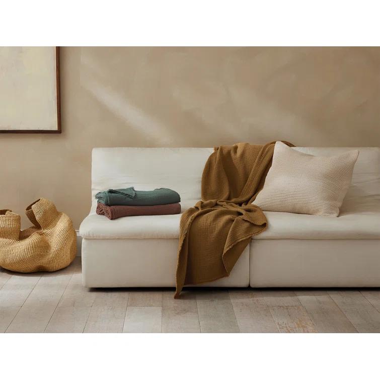 Topanga Matelasse Plain Weave / Muslin Throw Blanket