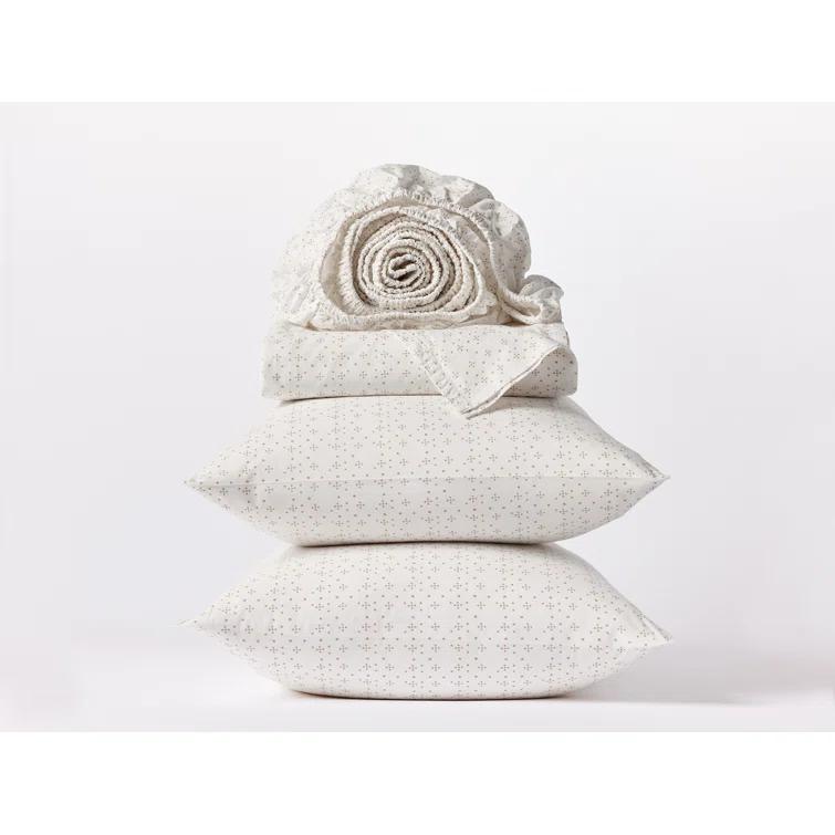 Organic Print Percale Sheet Set