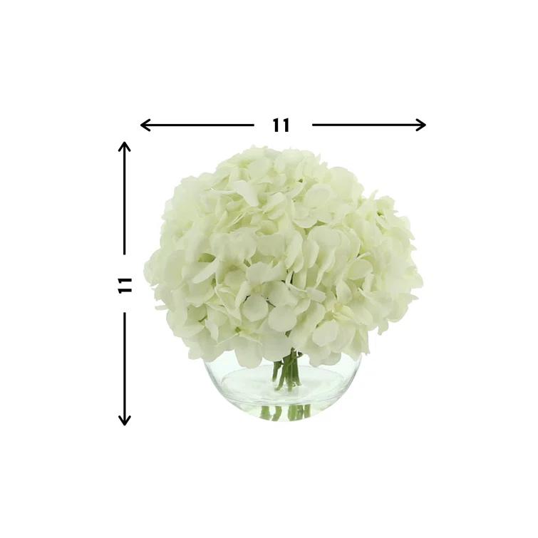 Creative Displays, Inc. Hydrangea In Glass Vase | Perigold