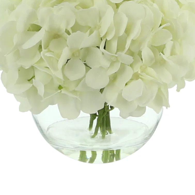 Creative Displays, Inc. Hydrangea In Glass Vase | Perigold