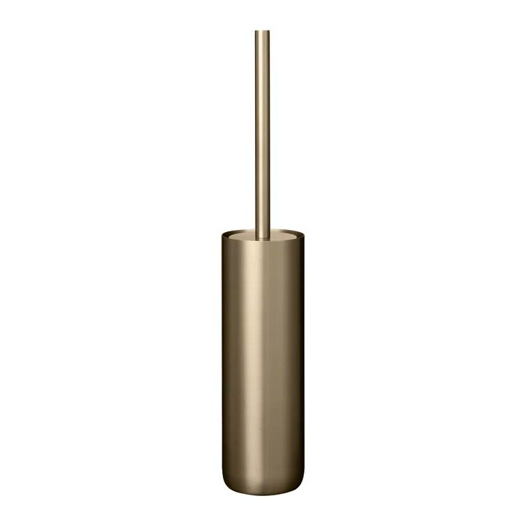 Brass Metallic 19" Stainless Steel Toilet Brush and Holder
